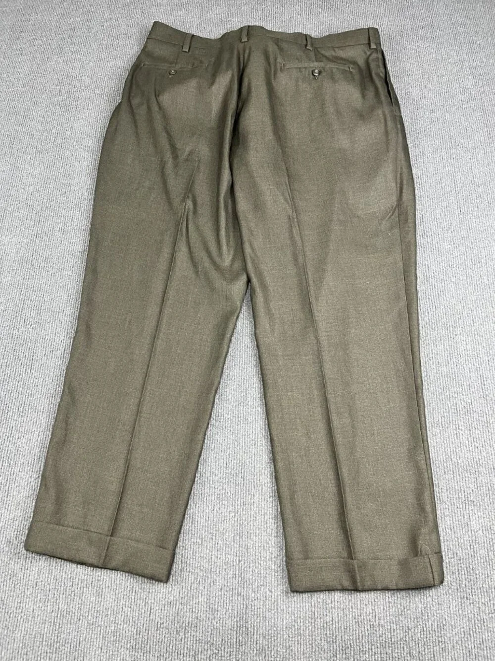 John Henry Mens Beige Pleated Dress Pants 40x29